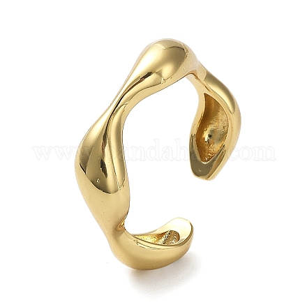 Латунные кольца с открытыми манжетами для женщин RJEW-Q777-08G-1
