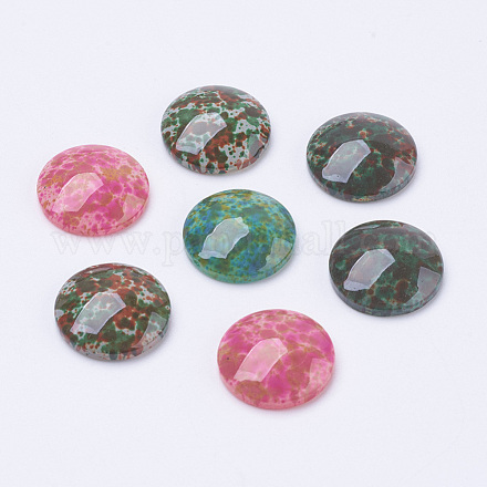 Spray Painted Glass Cabochons DGLA-R019-16mm-M-1