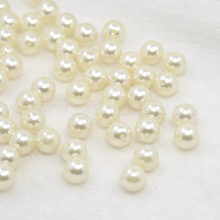 Acrylic Imitation Pearl Round Beads MACR-J119-7mm-22-1