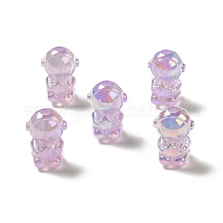 Placage uv perles acryliques irisées arc-en-ciel PACR-M002-06B-1