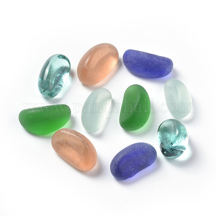 Perlas de vidrio esmerilado / brillante GLAA-WH0011-03-1