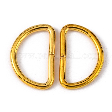鉄のdリング  バックル留め金  ウェビング用  ストラップバッグ  服飾材料  ゴールドカラー  インナー：15x25.4mm IFIN-Q130-02G-1