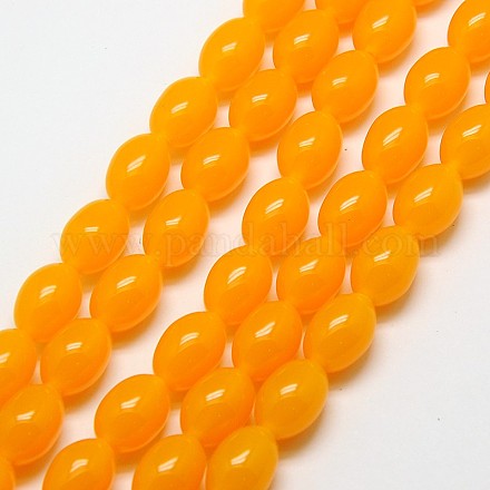 Imitation Amber Resin Oval Beads Strands for Buddhist Jewelry Making RESI-A009E-B-04-1