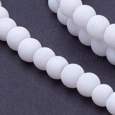 Fili di perle di vetro di gomma DGLA-R023-4mm-11-1