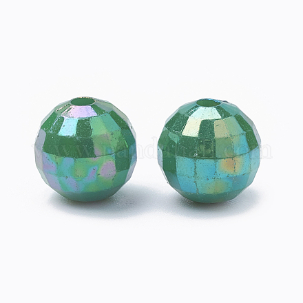 Plaqué couleur ab perles acryliques opaques MACR-S282-02-1