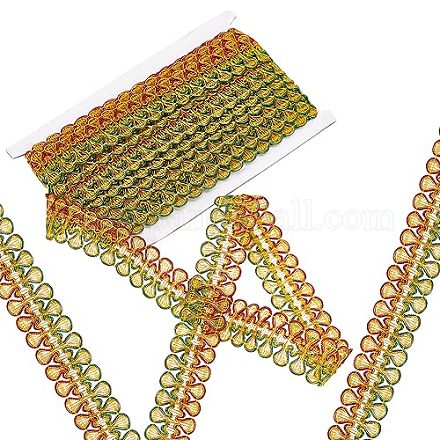 Adornos de encaje de poliéster bordado estilo étnico OCOR-WH0070-20A-1