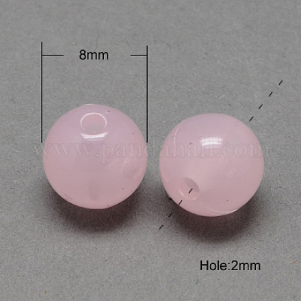 Perles acryliques en jade imitation X-SACR-S188-08mm-09-1