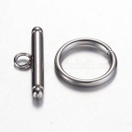 201 Stainless Steel Toggle Clasps STAS-D438-31-1