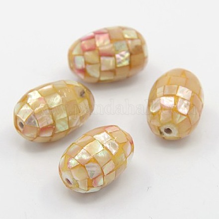 Natural Yellow Shell Beads SSHEL-J010-03-1