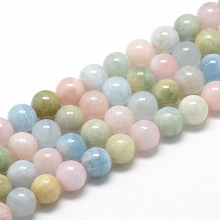 Chapelets de perles en morganite naturelle G-R446-10mm-07-1