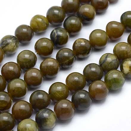 Natürliche chinesische Jade Perlen Stränge X-G-F557-8mm-1