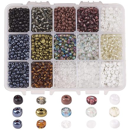 6/0 perles de rocaille en verre SEED-JP0009-01-4mm-1