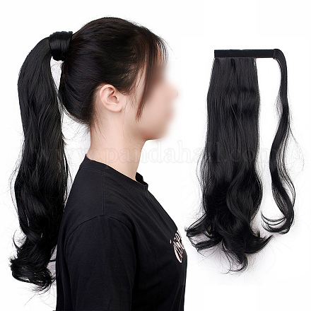 Long Curly Ponytail Hair Extension Magic Paste OHAR-E010-02A-1