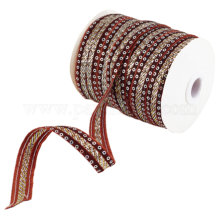 Sparkle Style Polyester Ribbons OCOR-WH0074-37A-1