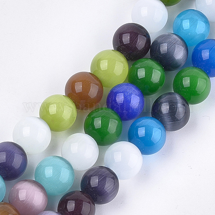 Chapelets de perles d'œil de chat CE-R009-02-12mm-1