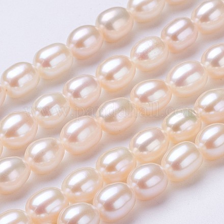 Fili di perle di perle d'acqua dolce coltivate naturali PEAR-P002-39-1