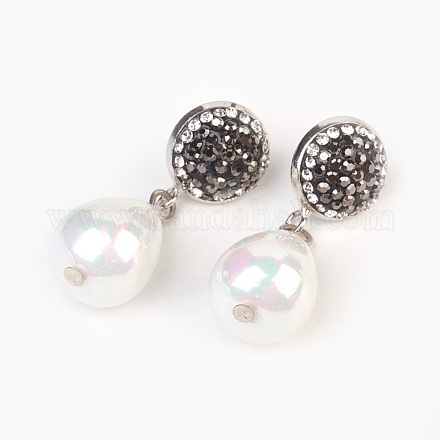 Boucles d'oreilles en perles de coquille EJEW-JE02773-1