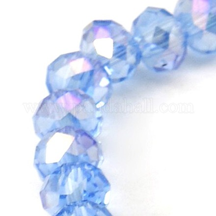 Chapelets de perles en verre électroplaqué X-GR6MMY-74AB-1