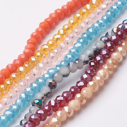 Chapelets de perles en verre à facettes EGLA-F124-M01-1