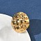 304 Stainless Steel Cuff Open Rings, Round, Statement Rings, Ion Plating(IP), Golden, 25mm, Inner Diameter: 18mm