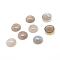 Natural Grey Agate Gemstone Cabochons, Half Round, 8x4mm