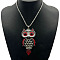 Fashion Unisex Alloy Rhinestone Pendant Necklaces, Owl
