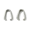 Non-Tarnish 304 Stainless Steel Snap on Bails, Stainless Steel Color, 7.5x6x2mm