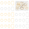 UNICRAFTALE 32Pcs 4 Styles Stainless Steel Linking Rings Hollow Rings Charms Golden Rectangler Heart Frames Connectors Metal Jewelry Linking Rings for DIY Earring Bracelet Pendant Jewelry Accessories