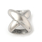 304 Stainless Steel Slide Charms, X-shape, Stainless Steel Color, 8.5x8x6.5mm, Hole: 5.5x4mm