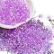 6/0 Inside Colours Fringe Glass Seed Beads, Teardrop, Medium Orchid, 4.5~5x3.5~4x4~5mm, Hole: 1mm, about 88pcs/10g