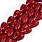 Handmade Lampwork Beads Strands, Heart, FireBrick, 15~16x15x8.5~9mm, Hole: 0.6~1.2mm, about 24~25pcs/strand, 12.99~14.17 inch(33~36cm)