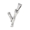 Non-Tarnish 304 Stainless Steel Pendants, Bamboo Style, Stainless Steel Color, Letter.Y, 19x10x3mm, Hole: 3x7mm