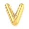 Ion Plating(IP) 304 Stainless Steel Pendants, Balloon Letter Charm, Golden, Letter V, 19x16x5mm, Hole: 1.5x2mm