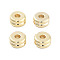 Brass Beads, Cadmium Free & Lead Free, Rondelle, Real 24K Gold Plated, 5.5x3mm, Hole: 1.8mm