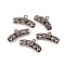 Alloy Tube Bails, Loop Bails, Hollow Tube, Gunmetal, 25x13x7mm, Hole: 2mm