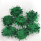 Handmade DIY Doll Craft Pom Pom Yarn Pom Pom Balls, with Metallic Cord, Green, 2cm, about 1000pcs/bag