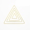Iron Hoops, Macrame Ring, for Crafts and Woven Net/Web with Feather Supplies, Triangle, 50mm