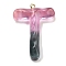 Resin Pendant, with Iron Ring Finding, Letter A~Z, Letter T, 39x27.5x7.5mm, Hole: 2mm