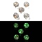 Luminous Handmade Gold Sand Lampwork Beads, Hand Drawn Beads, Round with Wave, Glow in the Dark, Camel, 12~12.5mm, Hole: 1.2mm