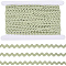 Polyester Ribbon, with Cardboard Display Card, Dark Sea Green, 1/4 inch(7.5mm), 25Yards