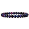 Synthetic Rainbow Tiger Eye Round Beaded Stretch Bracelet, show in picture24
