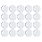 20Pcs Transparent Glass Cabochons, Half Round, Clear, 50x12mm