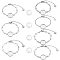 PandaHall 28 pcs Bracelet Bezel Settings Including 14 pcs 304 Stainless Steel Bezel Bracelets Blank Tray Bangles 14 pcs 16mm Flat Round Clear Glass Cabochons for Jewelry DIY Craft Making