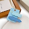 2Pcs Plastic Alligator Hair Clips, Hair Accessories for Girls Women, Rectangle and Cloud, Dodger Blue, 50~65x20mm, 2pcs/set
