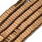 Electroplated Non-magnetic Synthetic Hematite Beads Strands, Rectangle, 2-Hole, Dark Goldenrod, 6x2x3mm, Hole: 1.2mm, about 198pcs/strand, 16.02 inch(40.7cm)