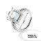 Fashionable Unisex Brass Micro Pave Clear Cubic Zirconia Solitaire Ring, Adjustable Rings, Rectangle, Platinum, Inner Diameter: 18mm