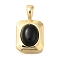 Brass Pendants, Rectangle Charms, Real 18K Gold Plated, 19.5x11.5x5.5mm, Hole: 2.5x4.5mm