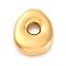 304 Stainless Steel Pendants, Letter Charm, Ion Plating(IP), Real 18K Gold Plated, Letter O, 22x18x6mm, Hole: 3.5x2.2mm