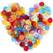 200Pcs Plastic Sheets, Flat Round, Mixed Color, 18.5x1.5mm