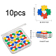 CHGCRAFT 10Pcs Puzzle Pattern Silicone Beads for DIY Necklaces Bracelet Keychain Making Handmade Crafts SIL-CA0001-72-2